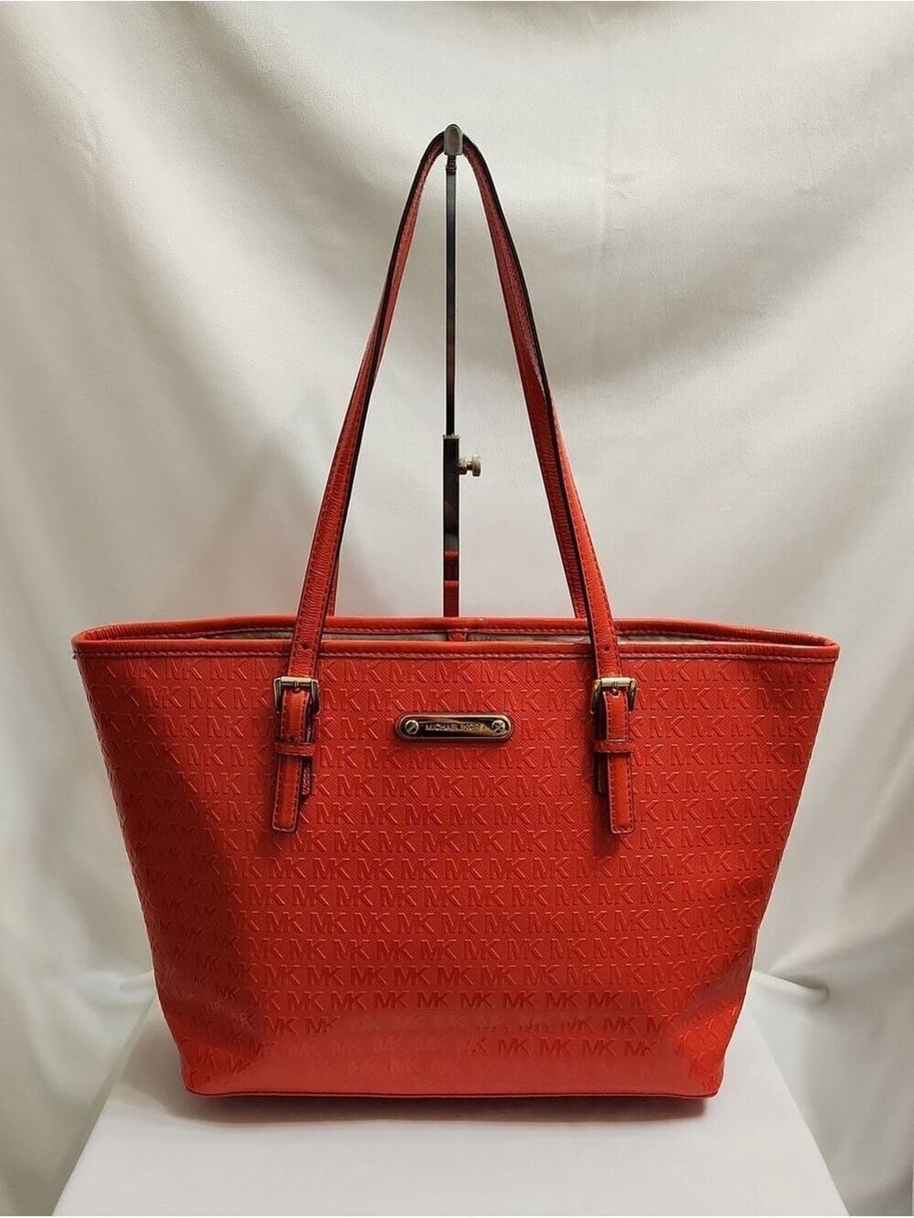 Michael Kors Jet Set Travel MD Carryall Clementine Orange Tote